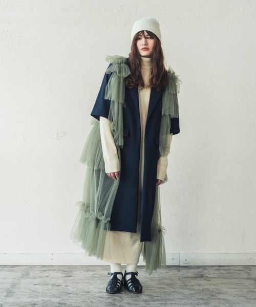 ORIENT MILLINERY（オリエント ミリナリー）の「TUBU【ﾂﾌﾞ】フレンチノットステッチ ニットキャップ（ニットキャップ/ビーニー・レディース・グレー/ブラック/ホワイト/オレンジ・FREE）」の18枚目の写真