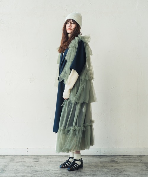 ORIENT MILLINERY（オリエント ミリナリー）の「TUBU【ﾂﾌﾞ】フレンチノットステッチ ニットキャップ（ニットキャップ/ビーニー・レディース・グレー/ブラック/ホワイト/オレンジ・FREE）」の19枚目の写真