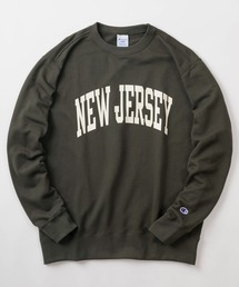 【Champion/チャンピオン】NEW JERSEY カレッジロゴデザイン クルーネックスウェット/ 裏毛/【USAコットン】
