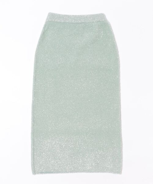 12Twelve Agenda（トゥエルブ　アジェンダ）の「ラメシャギーニットタイトスカート（スカート・レディース・ミント/グレイッシュベージュ・M）」の3枚目の写真