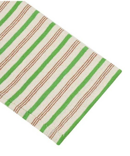 muahmuah(ムーアムーア)の「A'GEM/9 × .kom 『muah muah/ムーアムーア』 LOGO STRIPE CROP LONG SLEEVE/ロゴ ステッチ ストライプ クロップ 長袖カットソー(Tシャツ/カットソー・レディース・ブルー/ネイビー・FREE)」の16枚目の写真