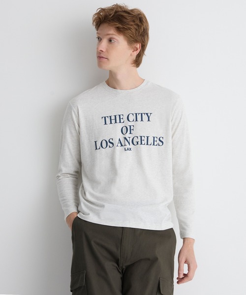 coca(coca)(コカ)の「レタリングロゴプリントロンT(Tシャツ/カットソー・メンズ・ブラック/ネイビー/ホワイト/ライトグレー・M/L/XL)」の5枚目の写真