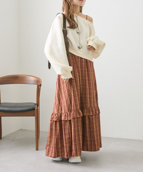 w closet(ダブルクローゼット)の「ワンショル裏起毛スウエット(Tシャツ/カットソー・レディース・アイボリー/グレー/ベージュ・FREE)」の7枚目の写真