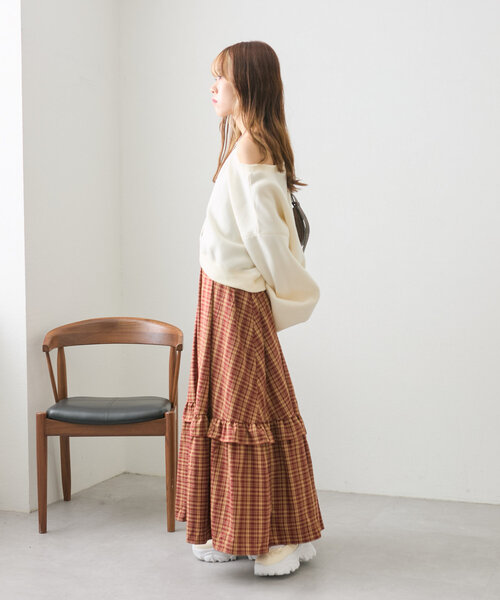 w closet(ダブルクローゼット)の「ワンショル裏起毛スウエット(Tシャツ/カットソー・レディース・アイボリー/グレー/ベージュ・FREE)」の8枚目の写真