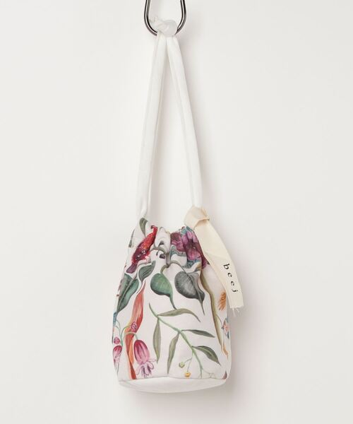 AMERICAN RAG CIE(アメリカンラグシー)の「beej Velour print porch-bird(ハンドバッグ・レディース・ブラック/ホワイト・FREE)」の1枚目の写真