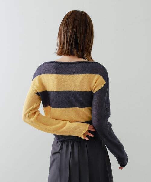 セール】『別注』さらさ×SENSE OF PLACE モヘアライクワイドボーダー