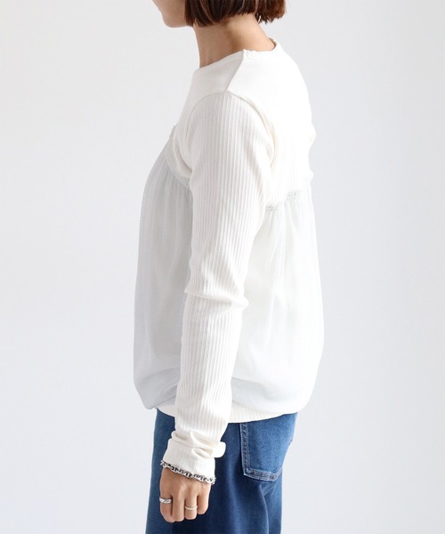 cepo（セポ）の「チュールドッキングビスチェ（Tシャツ/カットソー・レディース・オフホワイト/ブラック・M）」の15枚目の写真