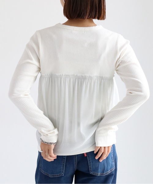 cepo（セポ）の「チュールドッキングビスチェ（Tシャツ/カットソー・レディース・オフホワイト/ブラック・M）」の16枚目の写真