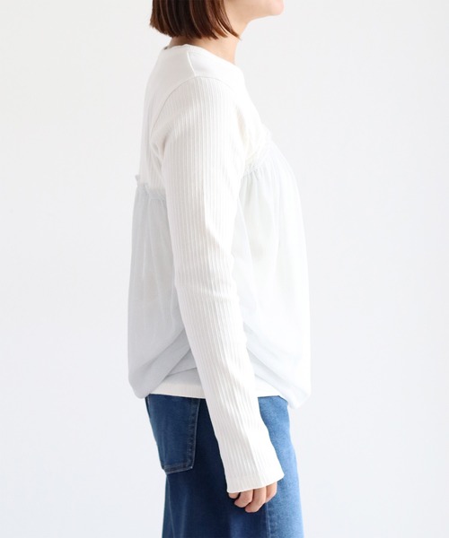 cepo（セポ）の「チュールドッキングビスチェ（Tシャツ/カットソー・レディース・オフホワイト/ブラック・M）」の17枚目の写真