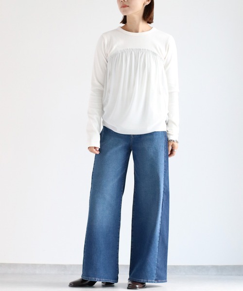 cepo（セポ）の「チュールドッキングビスチェ（Tシャツ/カットソー・レディース・オフホワイト/ブラック・M）」の20枚目の写真