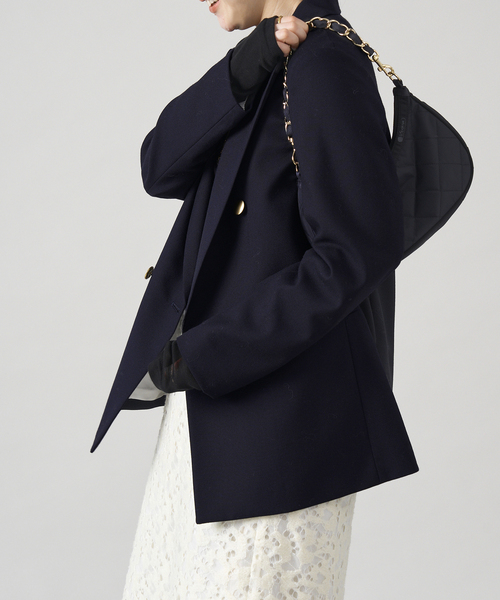 IENA（イエナ）の「ウーステッド ダブルブレストジャケット（その他アウター・レディース・ネイビー・36/38/40）」の8枚目の写真