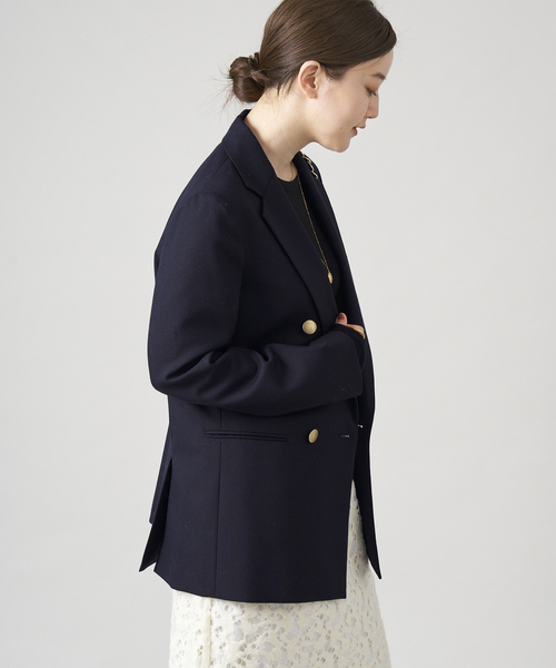 IENA（イエナ）の「ウーステッド ダブルブレストジャケット（その他アウター・レディース・ネイビー・36/38/40）」の10枚目の写真