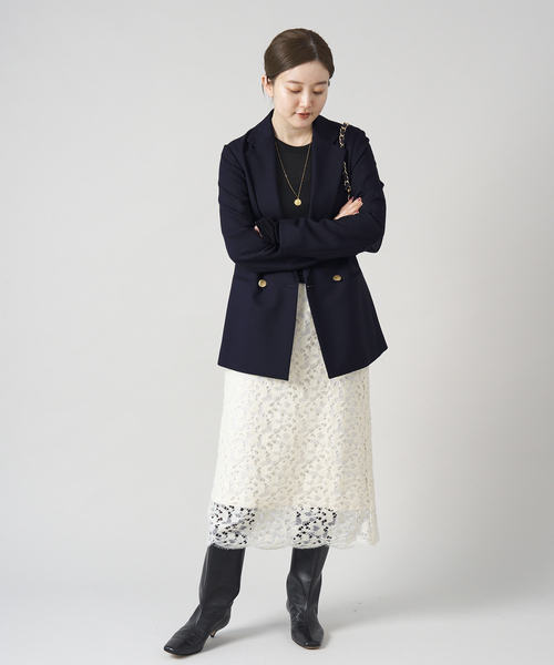 IENA（イエナ）の「ウーステッド ダブルブレストジャケット（その他アウター・レディース・ネイビー・36/38/40）」の11枚目の写真