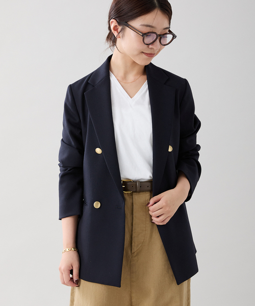 IENA（イエナ）の「ウーステッド ダブルブレストジャケット（その他アウター・レディース・ネイビー・36/38/40）」の15枚目の写真