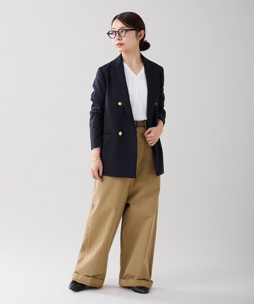 IENA（イエナ）の「ウーステッド ダブルブレストジャケット（その他アウター・レディース・ネイビー・36/38/40）」の20枚目の写真