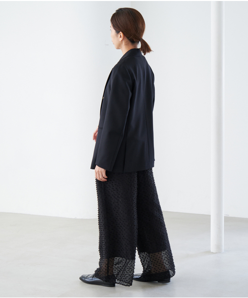 IENA（イエナ）の「ウーステッド ダブルブレストジャケット（その他アウター・レディース・ネイビー・36/38/40）」の2枚目の写真