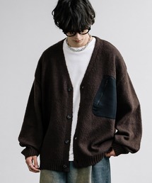 5Gモヘアライクルーズシルエットポケット付きカーディガン