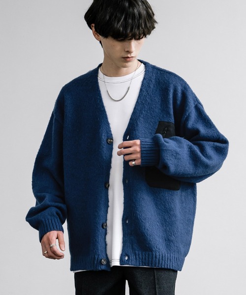 Rocky Monroe(ロッキーモンロー)の「5Gモヘアライクルーズシルエットポケット付きカーディガン(カーディガン/ボレロ・メンズ・アイボリー/ブルー/ブラウン/ブラック・M/L)」の18枚目の写真