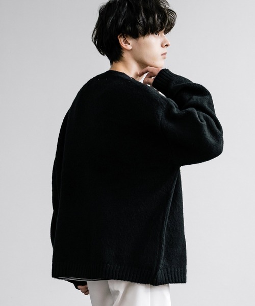 Rocky Monroe(ロッキーモンロー)の「5Gモヘアライクルーズシルエットポケット付きカーディガン(カーディガン/ボレロ・メンズ・アイボリー/ブルー/ブラウン/ブラック・M/L)」の10枚目の写真