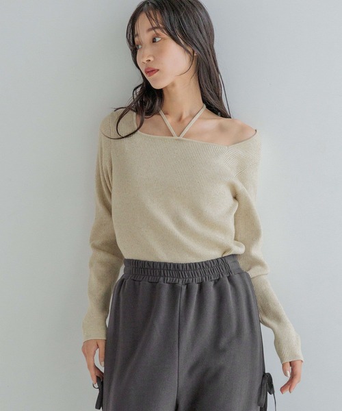 LOWRYS FARM（ローリーズファーム）の「スパンコールラメプルオーバーＬＳ 149244（ニット/セーター・レディース・アイボリー/ブラック/ピンク・FREE）」の18枚目の写真