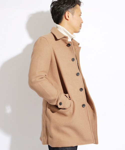Denime(ドゥニーム)の「カルゼステンカラーコート(ステンカラーコート・メンズ・グレー/キャメル/ネイビー・MEDIUM/SMALL/LARGE)」の3枚目の写真