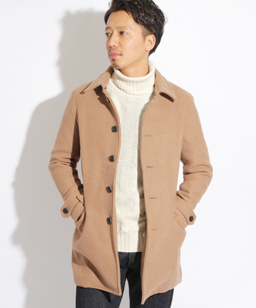 Denime(ドゥニーム)の「カルゼステンカラーコート(ステンカラーコート・メンズ・グレー/キャメル/ネイビー・MEDIUM/SMALL/LARGE)」の9枚目の写真