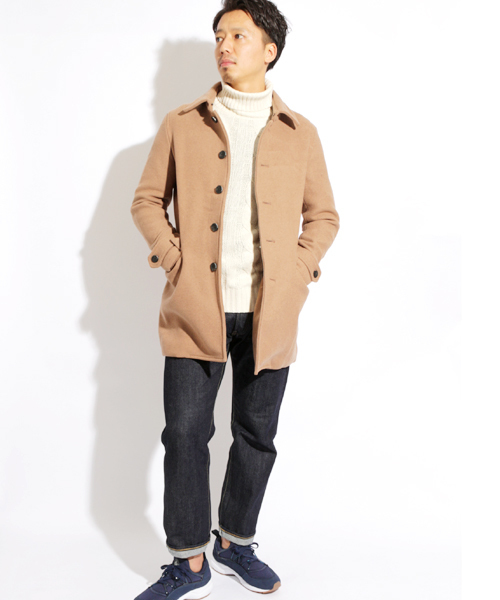 Denime(ドゥニーム)の「カルゼステンカラーコート(ステンカラーコート・メンズ・グレー/キャメル/ネイビー・MEDIUM/SMALL/LARGE)」の10枚目の写真