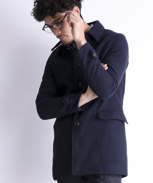 Denime(ドゥニーム)の「カルゼステンカラーコート(ステンカラーコート・メンズ・グレー/キャメル/ネイビー・MEDIUM/SMALL/LARGE)」の17枚目の写真