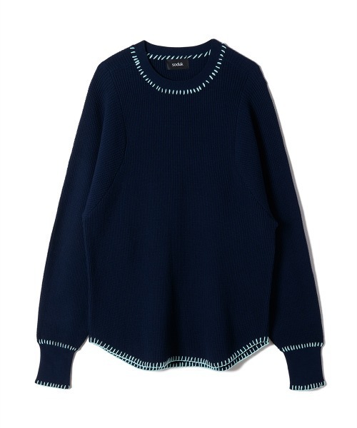 soduk（スドーク）の「thermal knit pullover（Tシャツ/カットソー
