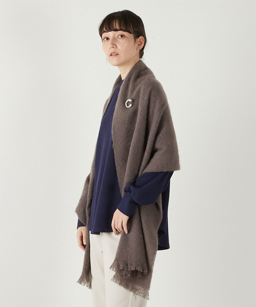 MELROSE claire（メルローズ クレール）の「【シャギーふんわりストール】（マフラー・レディース・イエロー/モスグリーン/チャコールグレー・FREE）」の15枚目の写真