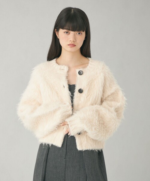 【セール】＜EMMEL REFINES＞EM ビッグボタン シャギー カーディガン（カーディガン/ボレロ）｜EMMEL REFINES（エメルリファインズ）