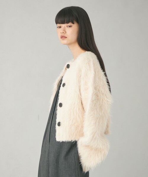 【セール】＜EMMEL REFINES＞EM ビッグボタン シャギー カーディガン（カーディガン/ボレロ）｜EMMEL REFINES（エメルリファインズ）