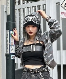 XU | ストリートファッション XU エックスユー mohair beanie butterfly beanie モヘアビーニー バタフライニット帽 ニットキャップ ロゴビーニー 韓国ファッション 韓国ストリート Y2K(ニットキャップ/ビーニー)