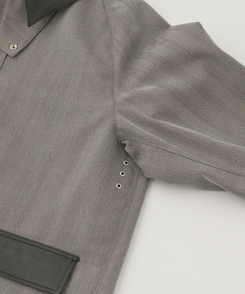 EDIFICE（エディフィス）の「LA BOUCLE (ラブークル) バレンシアチェック ブルゾン（ブルゾン・メンズ・チャコールグレー/ブラウン・2/3）」の13枚目の写真