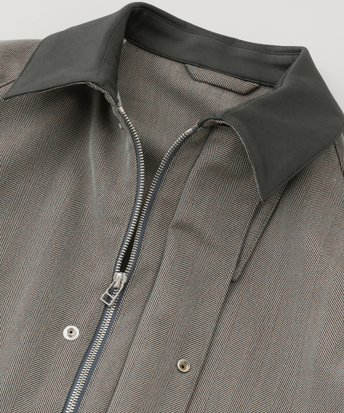 EDIFICE（エディフィス）の「LA BOUCLE (ラブークル) バレンシアチェック ブルゾン（ブルゾン・メンズ・チャコールグレー/ブラウン・2/3）」の3枚目の写真