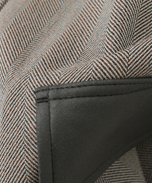 EDIFICE（エディフィス）の「LA BOUCLE (ラブークル) バレンシアチェック ブルゾン（ブルゾン・メンズ・チャコールグレー/ブラウン・2/3）」の5枚目の写真