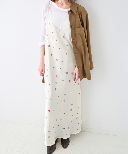SLOBE IENA(スローブイエナ)の「LES FLEURS キャミワンピース(ワンピース・レディース・アイボリー・FREE)」の1枚目の写真