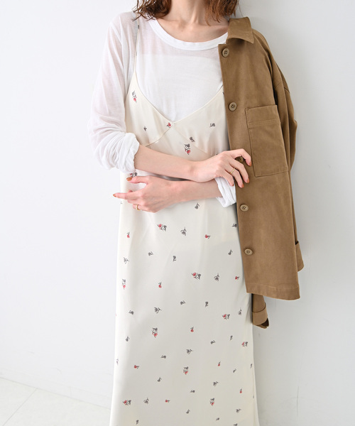 SLOBE IENA(スローブイエナ)の「LES FLEURS キャミワンピース(ワンピース・レディース・アイボリー・FREE)」の6枚目の写真