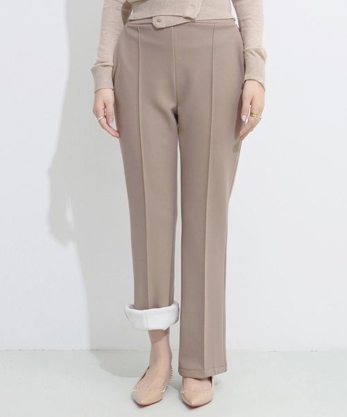 by LEGNA（バイレグナ）の「低身長さん～高身長さんまで 着丈が選べる ピンタック入り セミフレア美脚パンツ（その他パンツ・レディース・ダークブラウン/バーガンディー/ダークブルー/ブラック/アイボリー/グレイッシュベージュ/ブルーグリーン・M-Regular/L-Regular/M-Long/L-Long）」の11枚目の写真