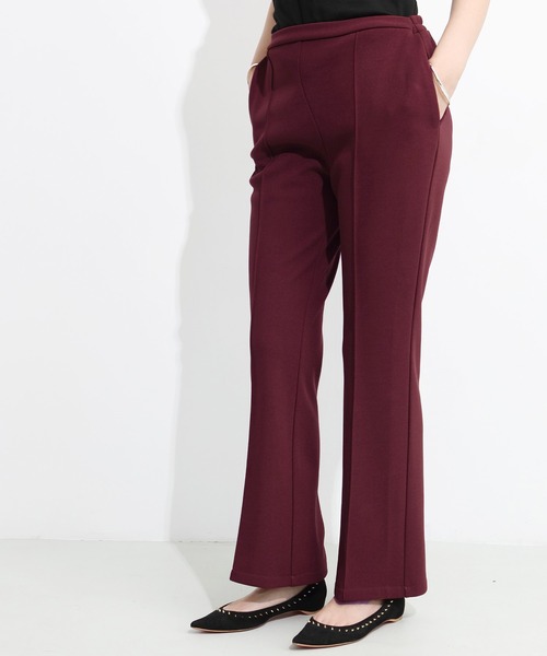 by LEGNA（バイレグナ）の「低身長さん～高身長さんまで 着丈が選べる ピンタック入り セミフレア美脚パンツ（その他パンツ・レディース・ダークブラウン/バーガンディー/ダークブルー/ブラック/アイボリー/グレイッシュベージュ/ブルーグリーン・M-Regular/L-Regular/M-Long/L-Long）」の16枚目の写真