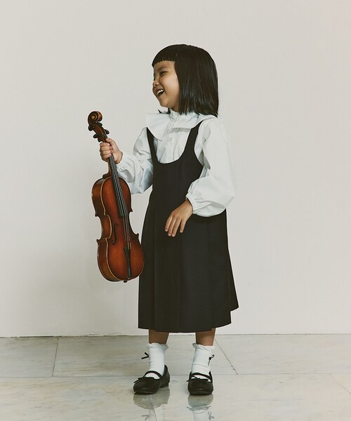 green label relaxing（グリーンレーベルリラクシング）の「フリル ブラウス ロングスリーブ / キッズ 100cm-130cm（シャツ/ブラウス・キッズ・オフホワイト・100cm/110cm/120cm/130cm）」の3枚目の写真