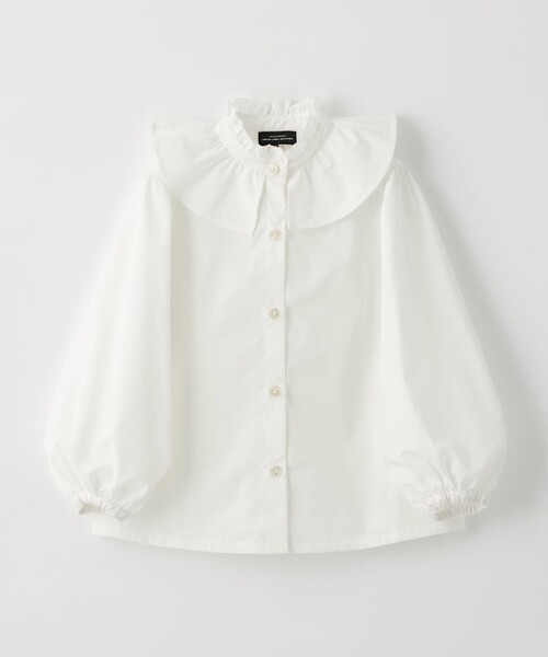 green label relaxing（グリーンレーベルリラクシング）の「フリル ブラウス ロングスリーブ / キッズ 100cm-130cm（シャツ/ブラウス・キッズ・オフホワイト・100cm/110cm/120cm/130cm）」の9枚目の写真