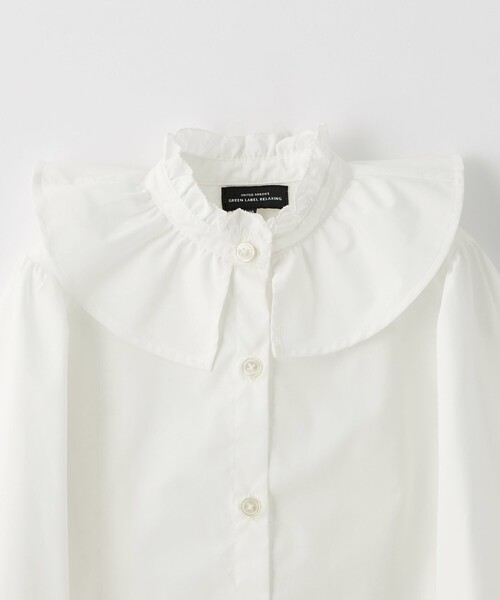 green label relaxing（グリーンレーベルリラクシング）の「フリル ブラウス ロングスリーブ / キッズ 100cm-130cm（シャツ/ブラウス・キッズ・オフホワイト・100cm/110cm/120cm/130cm）」の11枚目の写真