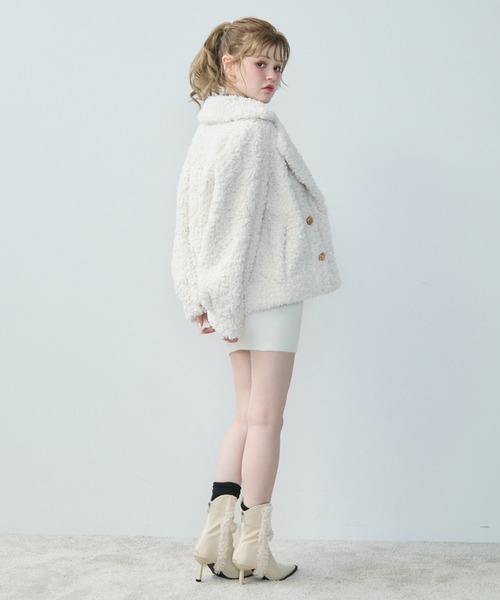 TITTY&CO.（ティティーアンドコー）の「ボアテディコート（ブルゾン・レディース・アイボリー/ブラウン/ベージュ・FREE）」の18枚目の写真