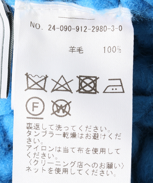 SLOBE IENA（スローブイエナ）の「ハンドニット スヌード【ドライクリーニング】（ネックウォーマー/スヌード・レディース・ライトグレー/ブルー・FREE）」の7枚目の写真