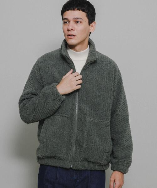 URBAN RESEARCH Sonny Label（アーバンリサーチサニーレーベル）の「ボアフリーススタンドブルゾン（ブルゾン・メンズ・ブラック/カーキ/モカ・MEDIUM/LARGE）」の3枚目の写真