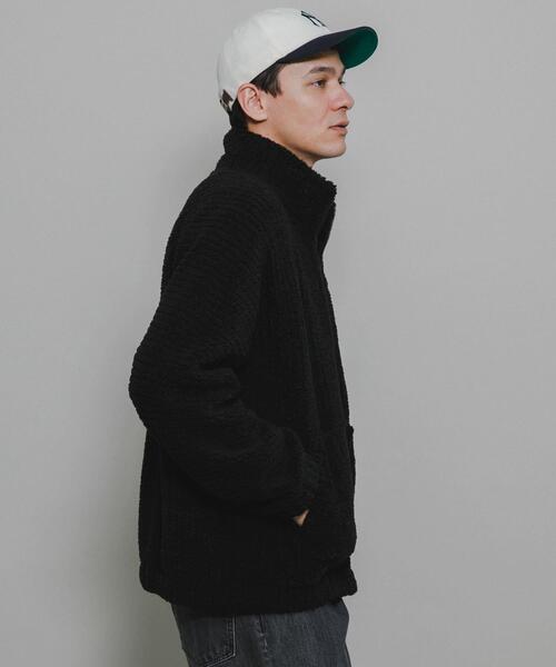 URBAN RESEARCH Sonny Label（アーバンリサーチサニーレーベル）の「ボアフリーススタンドブルゾン（ブルゾン・メンズ・ブラック/カーキ/モカ・MEDIUM/LARGE）」の4枚目の写真