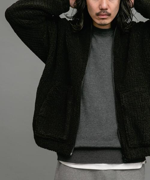 URBAN RESEARCH Sonny Label（アーバンリサーチサニーレーベル）の「ボアフリーススタンドブルゾン（ブルゾン・メンズ・ブラック/カーキ/モカ・MEDIUM/LARGE）」の10枚目の写真