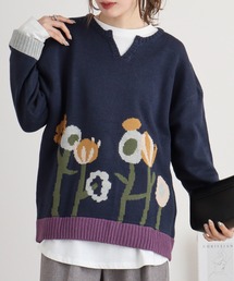 EMAGO 裾花ジャガードプルオーバー