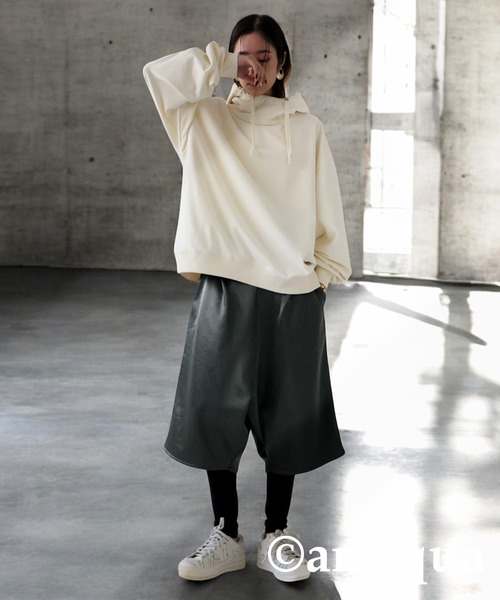 サテンハーフサルエルパンツ（その他パンツ）｜antiqua